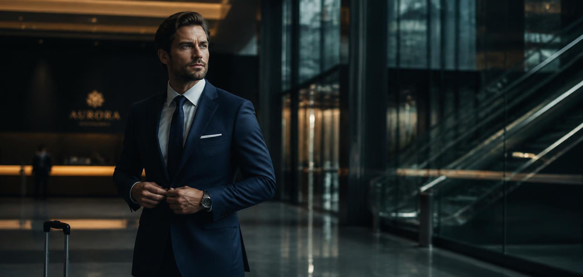Executivo num lobby Turim Hotels