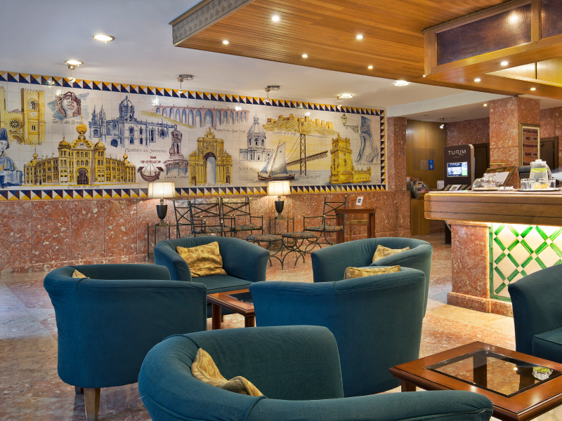 Lounge com azulejos